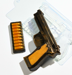 Изображение Форма пластиковая Пистолет и патронташ